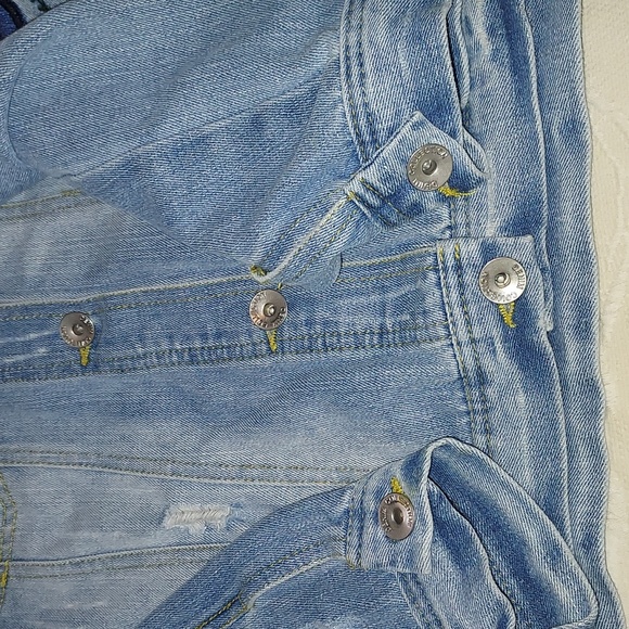 Cavalini embroidered distressed jean jacket - Picture 6 of 12